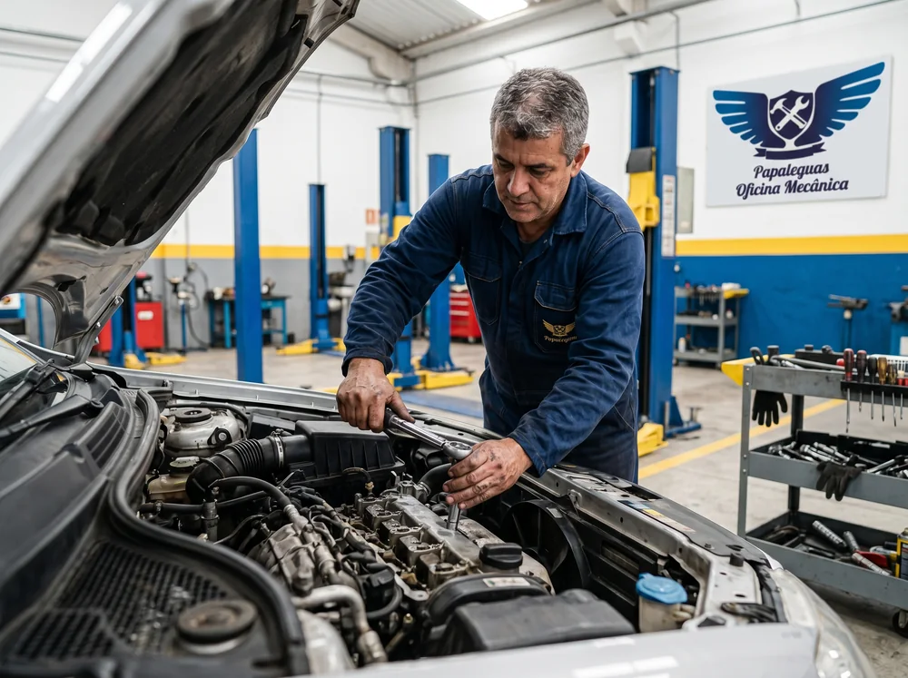 Serviço de motor na Papaléguas